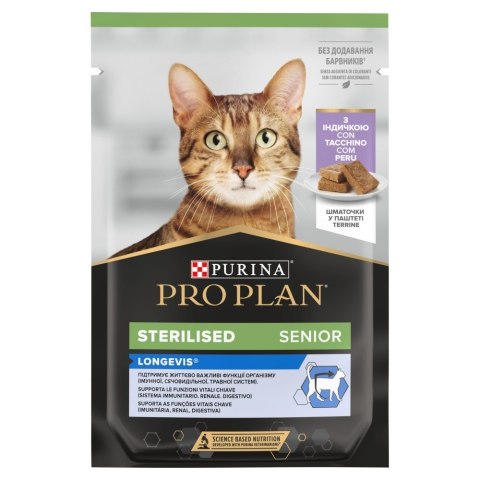 PURINA NESTLE PURINA Pro Plan Sterilised Longevis Senior - mokra karma dla kota - 75g