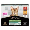 PURINA NESTLE PURINA Pro Plan Sterilised Wołowina i kurczak w sosie Multipack - mokra karma dla kota - 10x85 g