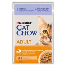 PURINA NESTLE Purina Cat Chow Adult Jagnięcina i Zielona fasola w galarecie - mokra karma dla kota - 85 g