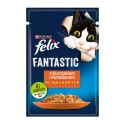 PURINA NESTLE Purina Felix Fantastic Kurczak z Pomidorem - mokra karma dla kota - saszetka 85 g