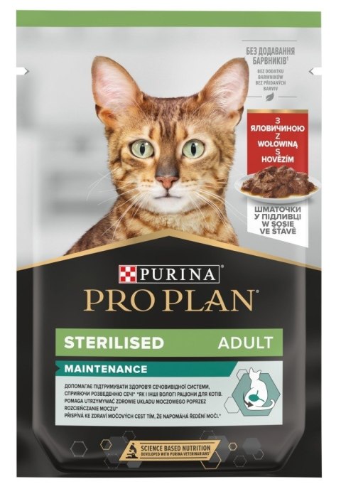 PURINA NESTLE Purina Pro Plan Cat Sterilised Wołowina - mokra karma dla kota - 85 g