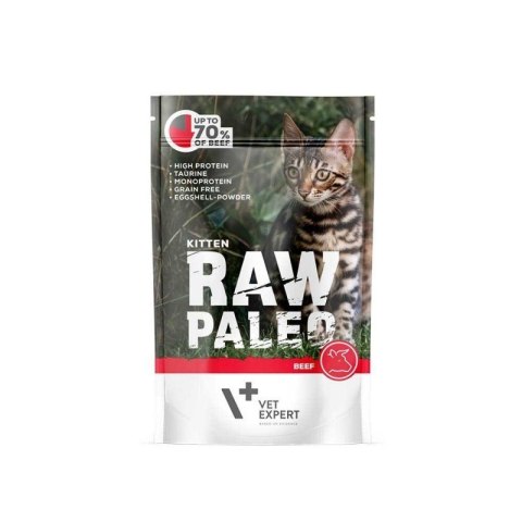 VetExpert VetExpert Raw Paleo kitten - Wołowina saszetka 100g