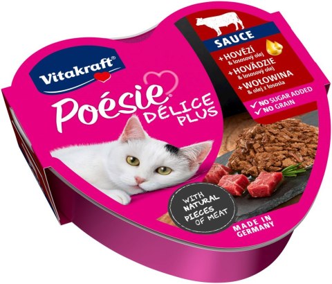 Vitakraft VITAKRAFT Poesie delice PLUS wołowina - Przysmak dla kota - 85g