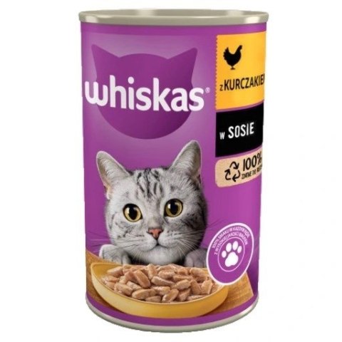 Whiskas WHISKAS Kurczak w sosie - mokra karma dla kota - 400g