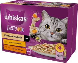 Whiskas WHISKAS Tasty Mix Kremowe wariacje w sosie - mokra karma dla kota - saszetka -12x85 g