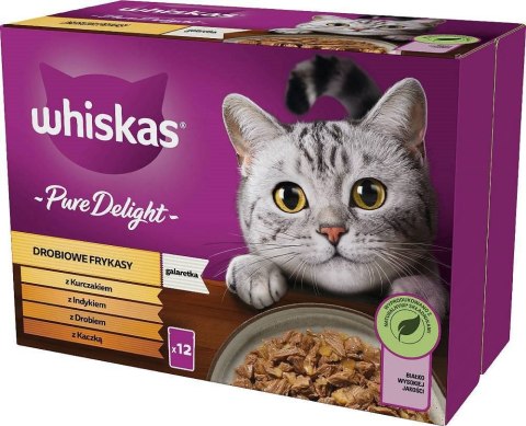 Whiskas Whiskas Drobiowe Frykasy w galaretce Adult - mokra karma dla kota - saszetka - 12x85 g