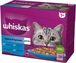 Whiskas Whiskas Rybne Przysmaki w galaretce Adult - mokra karma dla kota - saszetka - 12x85 g