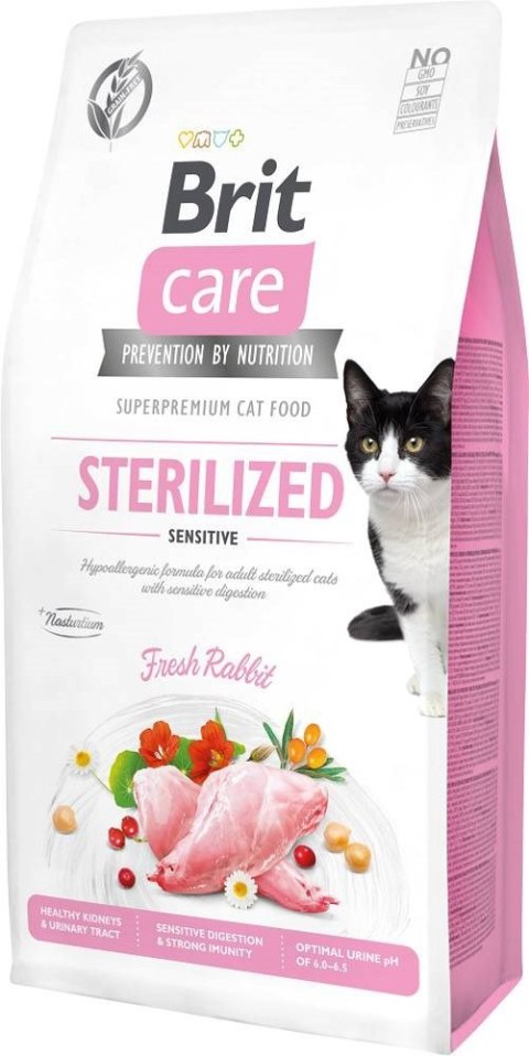 Brit BRIT CARE Cat Grain-Free Sterilised Sensitive - sucha karma z królikiem dla kotów wysterylizowanych - 7 kg