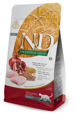 Farmina FARMINA N&D Ancestral Grain Chicken & Pomegranate Adult - sucha karma dla kota - 1,5kg