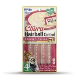 INABA INABA CHURU HAIRBALL Kurczak - przysmak dla kota - 4x14g (56g)