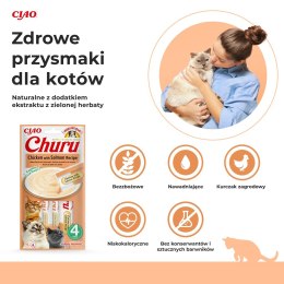 INABA INABA Churu Kurczak z łososiem - przysmak dla kota - 4x14 g