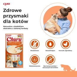 INABA INABA Churu Kurczak z wołowiną - przysmak dla kota - 4x14 g