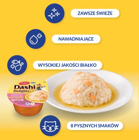 INABA INABA DASHI DELIGHTS Łosoś 70g bulion dla kota INABA INABA DASHI DELIGHTS Łosoś 70g bulion dla kota