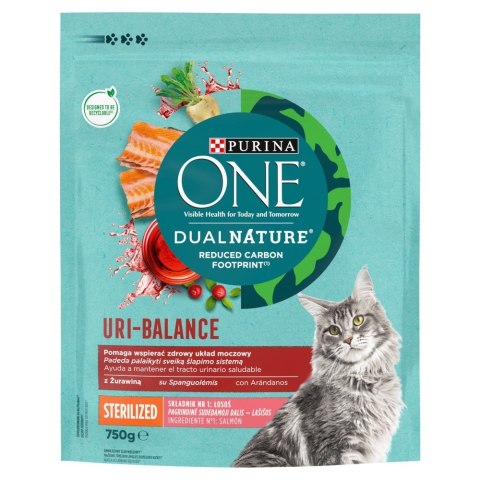 PURINA NESTLE PURINA Dual Nature Uri-Balance Żurawina Sterilized Łosoś - sucha karma dla kota - 750 g