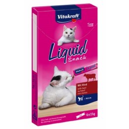 Vitakraft VITAKRAFT CAT LIQUID SNACK wołowina/inulina dla kota 6szt