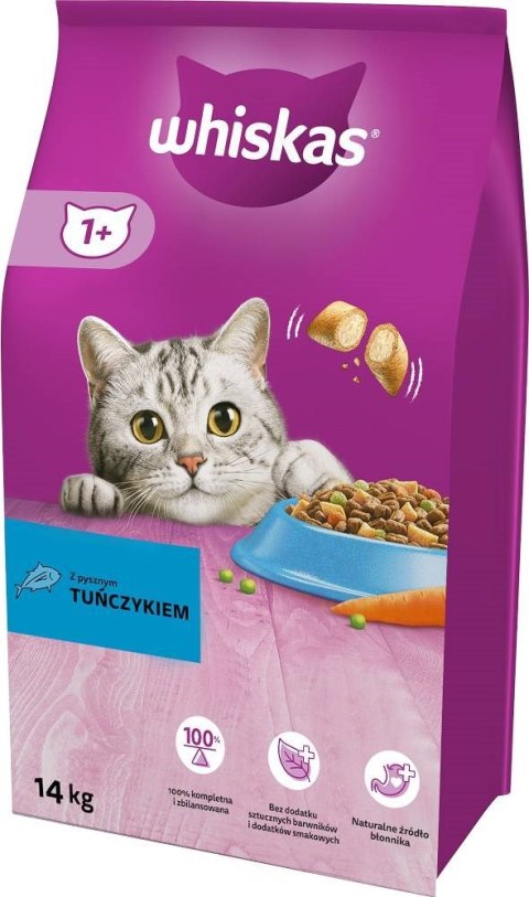 Whiskas WHISKAS Adult Tuńczyk z warzywami - sucha karma dla kota - 14 kg