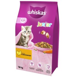 Whiskas WHISKAS Junior z kurczakiem - sucha karma dla kota - 14 kg