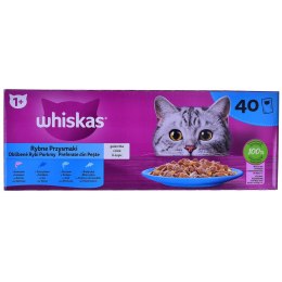 Whiskas WHISKAS Rybne przysmaki w galaretce - mokra karma dla kota - 40x85 g