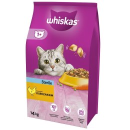 Whiskas WHISKAS Sterile z kurczakiem - sucha karma dla kotów po sterylizacji - 14 kg