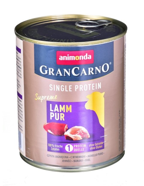 Animonda ANIMONDA GranCarno Single Protein jagnięcina - mokra karma dla psa - 800g