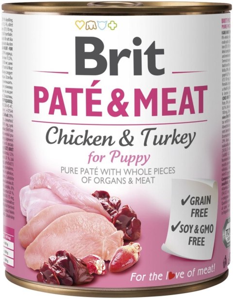 Brit BRIT Paté & Meat z Kurczakiem - mokra karma dla szczeniąt - 800 g Brit BRIT Paté & Meat z Kurczakiem - mokra karma dla szczeniąt - 800 g