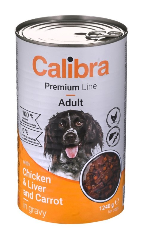 Calibra CALIBRA DOG PREMIUM CHICKEN, LIVER - mokra karma dla psa - 1240G