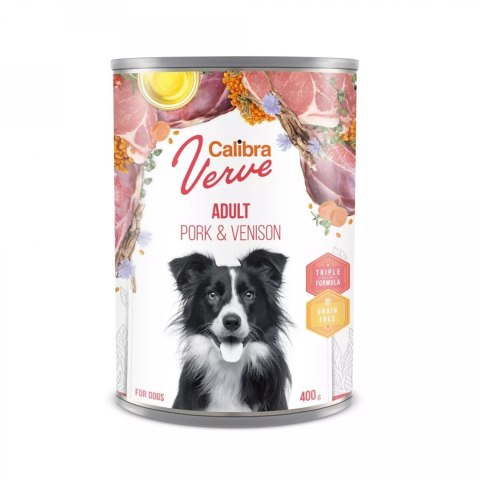 Calibra CALIBRA DOG VERVE GF ADULT PORK & VENISON- mokra karma dla psa - 400G