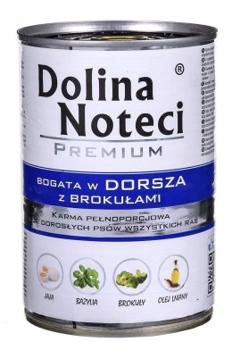 DOLINA NOTECI DOLINA NOTECI Premium bogata w dorsza z brokułami - mokra karma dla psa - 400g