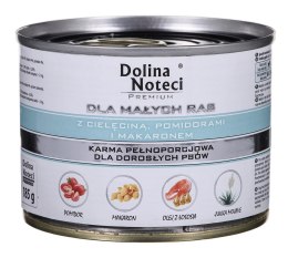 DOLINA NOTECI DOLINA NOTECI Premium z Cielęciną, pomidorami i makaronem - mokra karma dla psów dorosłych ras małych - 185g