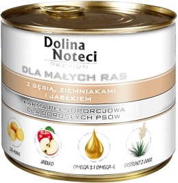 DOLINA NOTECI DOLINA NOTECI Premium z Gęsią, ziemniakami i jabłkiem - mokra karma dla psów dorosłych ras małych - 185g