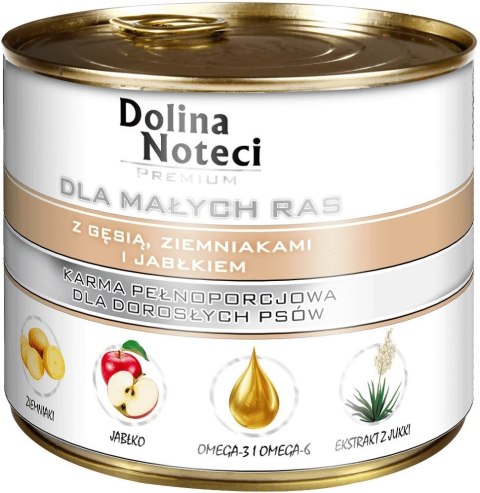 DOLINA NOTECI DOLINA NOTECI Premium z Gęsią, ziemniakami i jabłkiem - mokra karma dla psów dorosłych ras małych - 185g