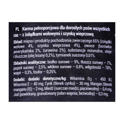 DOLINA NOTECI DOLINA NOTECI Rafi żołądki wołowe z szynką - mokra karma dla psa - 400g DOLINA NOTECI DOLINA NOTECI Rafi żołądki wołowe z szynką - mokra karma dla psa - 400g