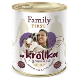 Family FIRST FamilyFirst Bogata w królika+gruszka adult 800g