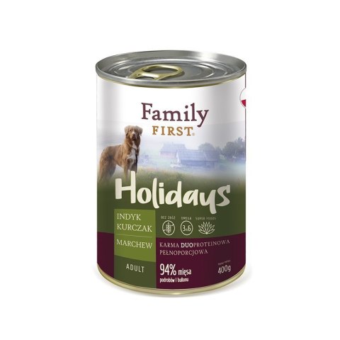 Family FIRST FamilyFirst Indyk+kurczak+marchew adult 400g