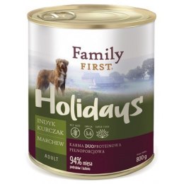 Family FIRST FamilyFirst Indyk+kurczak+marchew adult 800g