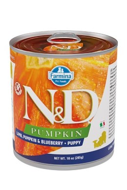 Farmina FARMINA N&D Pumpkin Dog Lamb, Pumpkin, Blueberry Puppy - mokra karma dla szczeniąt - 285g