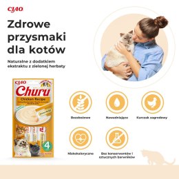 INABA Przysmak CHURU z kurczakiem dla kota 4x14g