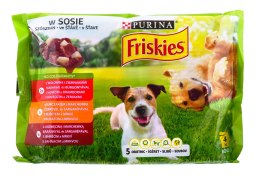 PURINA NESTLE PURINA Friskies Adult - Mix w sosie - mokra karma dla psa - 4 x100 g