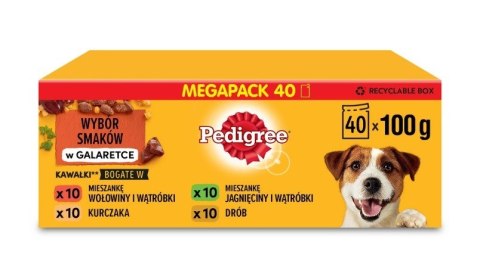 Pedigree PEDIGREE PEDIGREE Vital Protection Adult Mix Smaków w galaretce - mokra karma dla dorosłych psów - 40 x 100 g