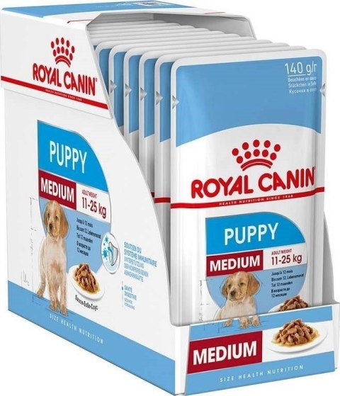 Royal Canin ROYAL CANIN SHN Medium Puppy w sosie - mokra karma dla szczeniąt - 10X140g Royal Canin ROYAL CANIN SHN Medium Puppy w sosie - mokra karma dla szczeniąt - 10X140g