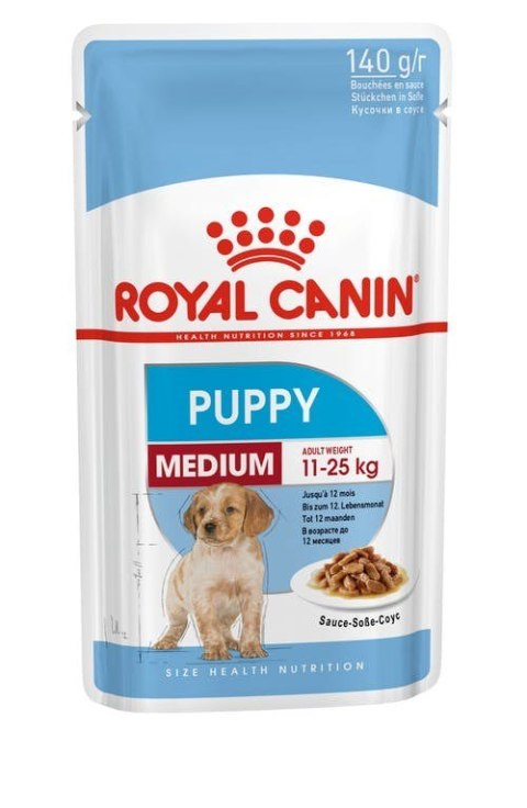 Royal Canin ROYAL CANIN SHN Medium Puppy w sosie - mokra karma dla szczeniąt - 10X140g Royal Canin ROYAL CANIN SHN Medium Puppy w sosie - mokra karma dla szczeniąt - 10X140g