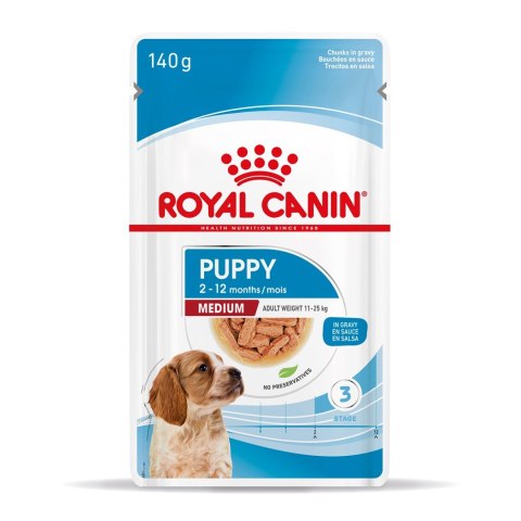 Royal Canin ROYAL CANIN SHN Medium Puppy w sosie - mokra karma dla szczeniąt - 10X140g Royal Canin ROYAL CANIN SHN Medium Puppy w sosie - mokra karma dla szczeniąt - 10X140g