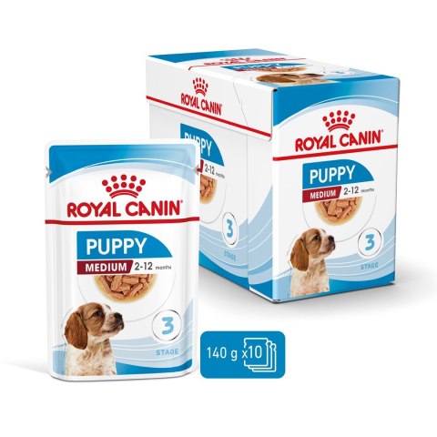 Royal Canin ROYAL CANIN SHN Medium Puppy w sosie - mokra karma dla szczeniąt - 10X140g Royal Canin ROYAL CANIN SHN Medium Puppy w sosie - mokra karma dla szczeniąt - 10X140g