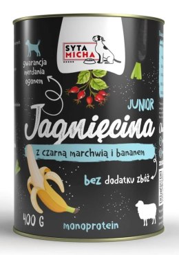 SYTA MICHA SYTA MICHA mokra karma dla szczeniąt jagnięcina z czarną marchwią i bananem 400g