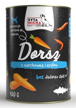 SYTA MICHA SYTA MICHA mokra karma dorsz z marchewką i krylem 400g pies