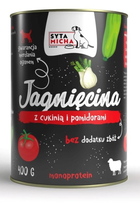 SYTA MICHA SYTA MICHA mokra karma jagnięcina z pomidorami i cukinią 400g pies