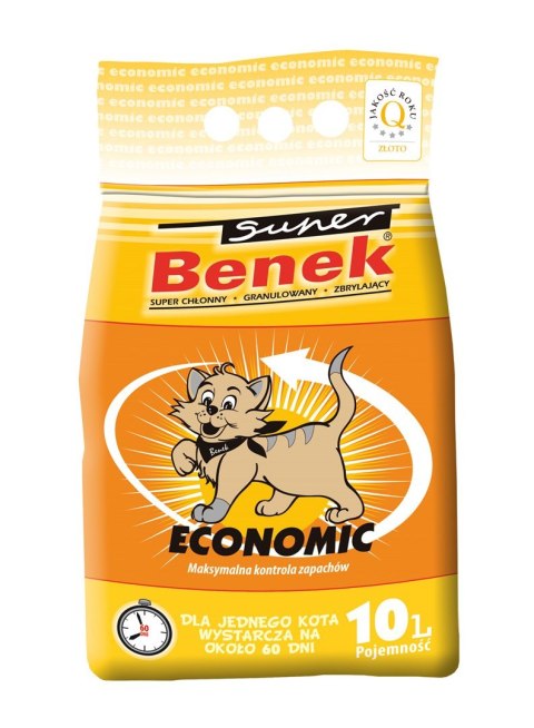 Super Benek CERTECH Super Benek Economic - żwirek dla kota zbrylający 10l