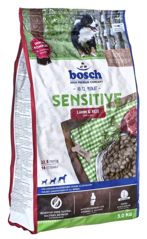 Bosch BOSCH Sensitive Lamb & Rice - karma dla psów z wrażliwym żołądkiem z jagnięciną i ryżem 3kg Bosch BOSCH Sensitive Lamb & Rice - karma dla psów z wrażliwym żołądkiem z jagnięciną i ryżem 3kg
