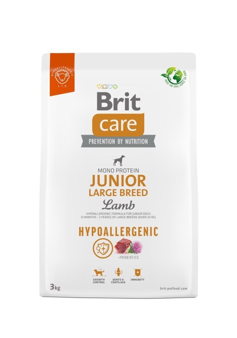 Brit BRIT Care Hypoallergenic Junior Large Breed Lamb - sucha karma dla psa - 3 kg