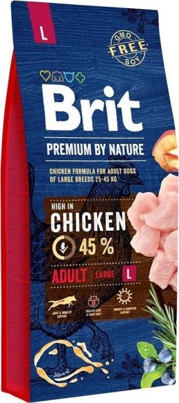 Brit BRIT PREMIUM BY NATURE Adult L - sucha karma dla psów dorosłych dużych ras - 15 kg